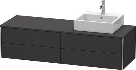 Console vanity unit wall-mounted, XS4914R8080 Graphite Super Matt, Decor