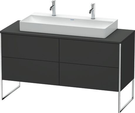 Meuble sous lavabo à poser pour plan de toilette, XS4925M8080 Graphite super mat, Décor