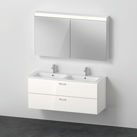 Möbelwaschtisch mit Waschtischunterbau und Spiegelschrank, XB0068