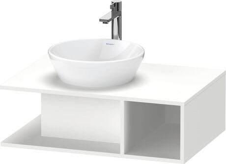 Meuble sous lavabo suspendu pour plan de toilette, DE492801818 Blanc mat, Décor