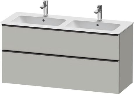 Vanity unit wall-mounted, DE43650BD070000 Concrete grey Matt, Decor, Handle Diamond black
