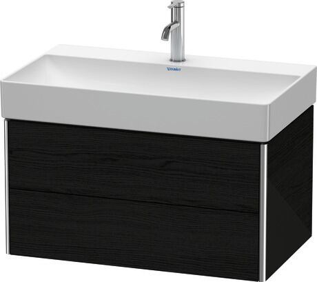 Meuble sous lavabo suspendu, XS416201616 Chêne noir mat, Décor