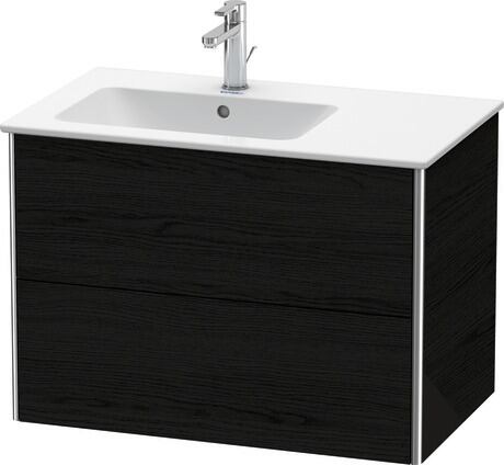 Meuble sous lavabo suspendu, XS417601616 Chêne noir mat, Décor