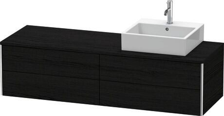 Console vanity unit wall-mounted, XS4914R1616 Black oak Matt, Decor