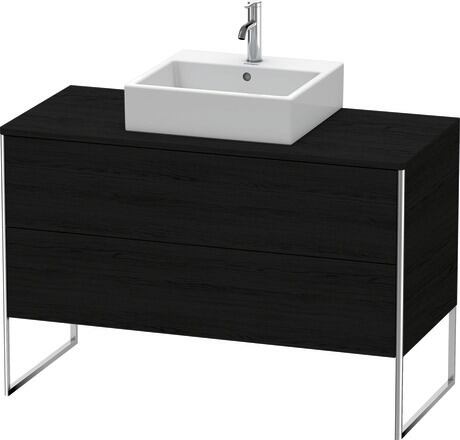 Meuble sous lavabo à poser pour plan de toilette, XS492201616 Chêne noir mat, Décor