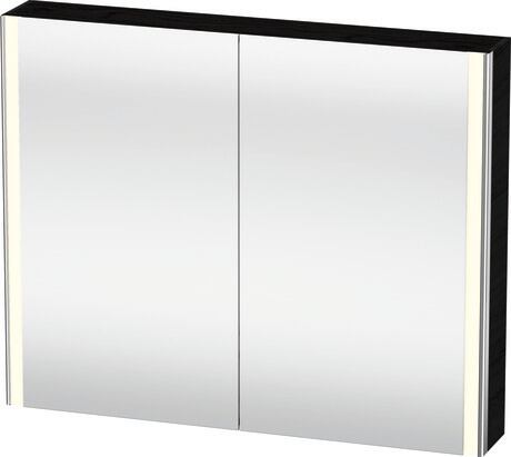 Mirror cabinet, XS7113016160000 Black oak, Body material: Highly compressed three-layer chipboard, Socket: Integrated, Number of sockets: 1, plug socket type: F