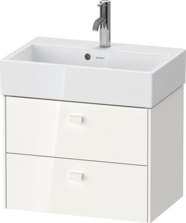 Vanity unit wall-mounted, BR432802222 White High Gloss, Decor, Handle White