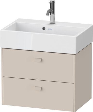 Vanity unit wall-mounted, BR432809191 taupe Matt, Decor, Handle taupe