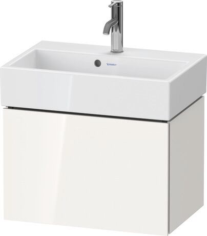 Vanity unit wall-mounted, LC611902222 White High Gloss, Decor, Interior system Optional