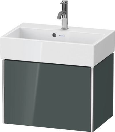 Vanity unit wall-mounted, XS420703838 Dolomite Gray High Gloss, Lacquer, Interior system Optional