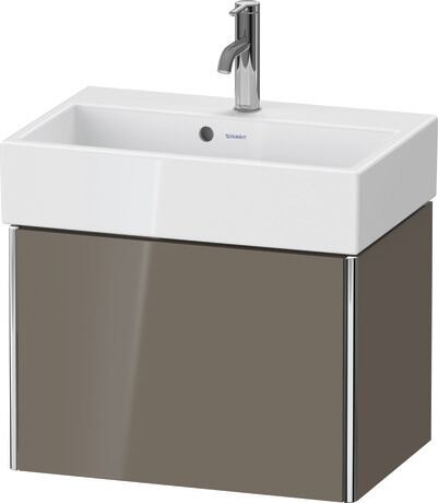 Vanity unit wall-mounted, XS420708989 Flannel Grey High Gloss, Lacquer, Interior system Optional