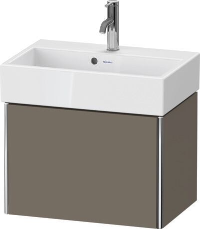 Vanity unit wall-mounted, XS420709090 Flannel Grey Satin Matt, Lacquer, Interior system Optional