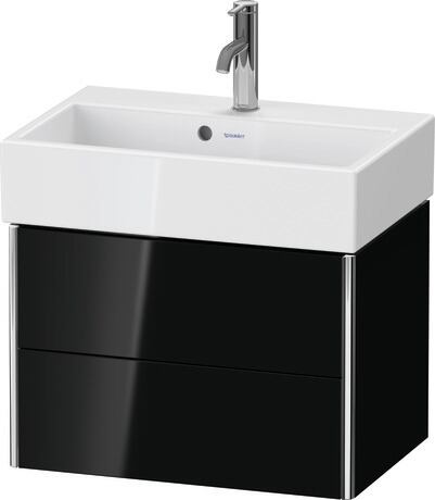 Meuble sous lavabo suspendu, XS430704040 Noir brillant, Laqué, Système d'aménagement intérieur En option