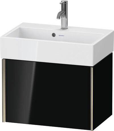 挂壁式浴柜, XV42160B140 黑色 高光, 清漆, 包边: 香槟色