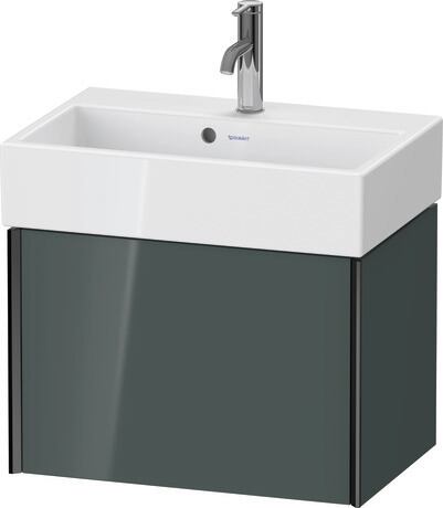 挂壁式浴柜, XV42160B238 高光灰色 高光, 清漆, 包边: 黑色