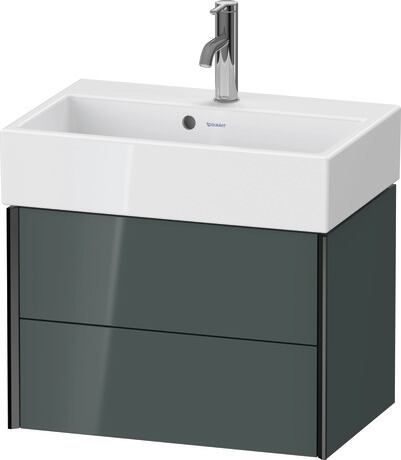 Mueble bajo lavabo suspendido, XV43160B238 Gris (Dolomiti) Brillante, Lacado, Perfil: Negro, Distribución interior Opcional