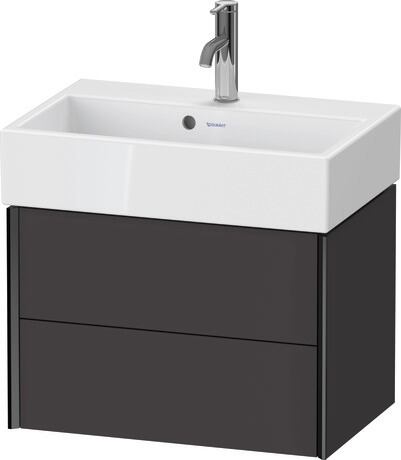 Mueble bajo lavabo suspendido, XV43160B280 Grafito Supermate, Decoración, Perfil: Negro, Distribución interior Opcional