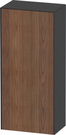 Halfhoge kast, WT1322L7758 deurdraairichting: links, front: Amerikaans noten Mat, Massief hout, corpus: Grafiet Zijdemat, Lak