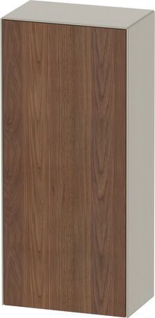 Halfhoge kast, WT1322L7760 deurdraairichting: links, front: Amerikaans noten Mat, Massief hout, corpus: Taupe Zijdemat, Lak