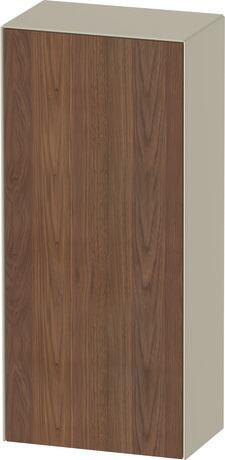Halfhoge kast, WT1322L77H3 deurdraairichting: links, front: Amerikaans noten Mat, Massief hout, corpus: Taupe Hoogglans, Lak