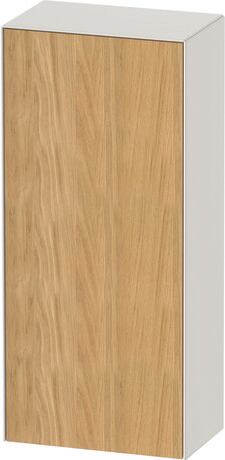 Halfhoge kast, WT1322LH539 deurdraairichting: links, front: Natuur eiken Mat, Massief hout, corpus: Nordic wit Zijdemat, Lak