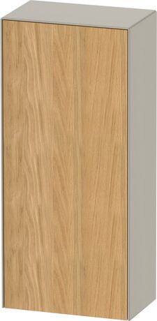 Halfhoge kast, WT1322LH560 deurdraairichting: links, front: Natuur eiken Mat, Massief hout, corpus: Taupe Zijdemat, Lak