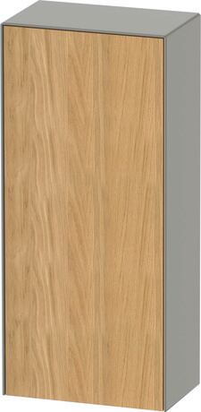 Semi-tall cabinet, WT1322LH592 Hinge position: Left, Front: Natural oak Matt, Solid wood, Corpus: Stone grey Satin Matt, Lacquer