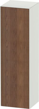 Semi-tall cabinet, WT1332L7736 Hinge position: Left, Front: American walnut Matt, Solid wood, Corpus: White Satin Matt, Lacquer