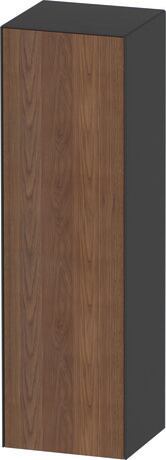 Semi-tall cabinet, WT1332L7758 Hinge position: Left, Front: American walnut Matt, Solid wood, Corpus: Graphite Satin Matt, Lacquer