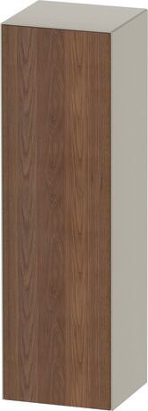 Semi-tall cabinet, WT1332L7760 Hinge position: Left, Front: American walnut Matt, Solid wood, Corpus: taupe Satin Matt, Lacquer
