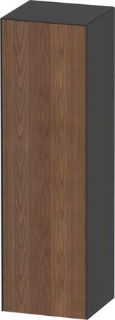 Semi-tall cabinet, WT1332L77H1 Hinge position: Left, Front: American walnut Matt, Solid wood, Corpus: Graphite High Gloss, Lacquer