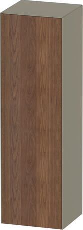 Semi-tall cabinet, WT1332L77H2 Hinge position: Left, Front: American walnut Matt, Solid wood, Corpus: Stone grey High Gloss, Lacquer