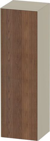 Semi-tall cabinet, WT1332L77H3 Hinge position: Left, Front: American walnut Matt, Solid wood, Corpus: taupe High Gloss, Lacquer