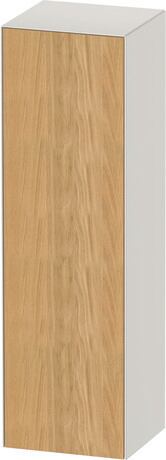 Semi-tall cabinet, WT1332LH539 Hinge position: Left, Front: Natural oak Matt, Solid wood, Corpus: Nordic white Satin Matt, Lacquer