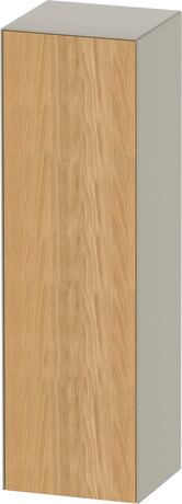 Semi-tall cabinet, WT1332LH560 Hinge position: Left, Front: Natural oak Matt, Solid wood, Corpus: taupe Satin Matt, Lacquer