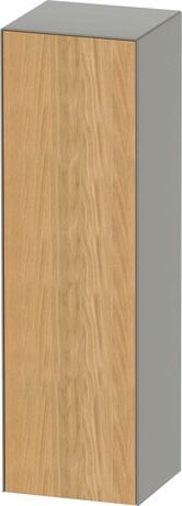 Semi-tall cabinet, WT1332LH592 Hinge position: Left, Front: Natural oak Matt, Solid wood, Corpus: Stone grey Satin Matt, Lacquer