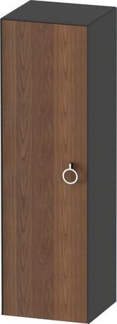 Semi-tall cabinet, WT1333L77H1 Hinge position: Left, Front: American walnut Matt, Solid wood, Corpus: Graphite High Gloss, Lacquer