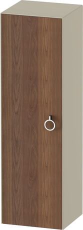 Semi-tall cabinet, WT1333L77H3 Hinge position: Left, Front: American walnut Matt, Solid wood, Corpus: taupe High Gloss, Lacquer