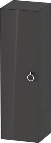 Semi-tall cabinet, WT1333LH1H1 Hinge position: Left, Graphite High Gloss, Lacquer