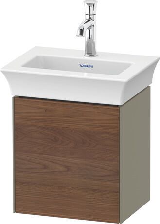 Vanity unit wall-mounted, WT4240L77H2 Front: American walnut Matt, Solid wood, Corpus: Stone grey High Gloss, Lacquer