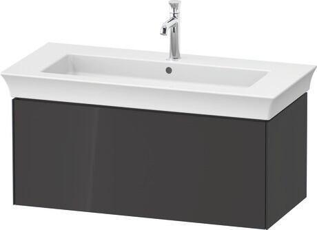 Vanity unit wall-mounted, WT42420H1H1 Graphite High Gloss, Lacquer