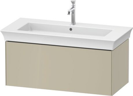 Vanity unit wall-mounted, WT42420H3H3 taupe High Gloss, Lacquer