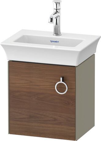 Vanity unit wall-mounted, WT4250L77H2 Front: American walnut Matt, Solid wood, Corpus: Stone grey High Gloss, Lacquer