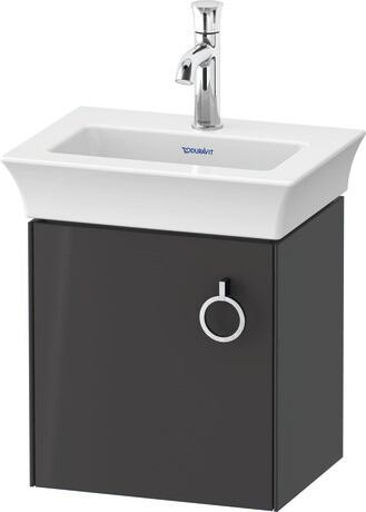 Vanity unit wall-mounted, WT4250LH1H1 Graphite High Gloss, Lacquer