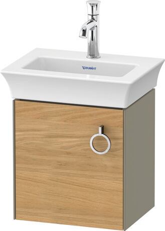 Vanity unit wall-mounted, WT4250LH5H2 Front: Natural oak Matt, Solid wood, Corpus: Stone grey High Gloss, Lacquer