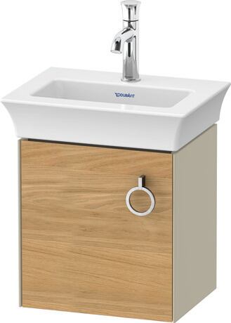Vanity unit wall-mounted, WT4250LH5H3 Front: Natural oak Matt, Solid wood, Corpus: taupe High Gloss, Lacquer