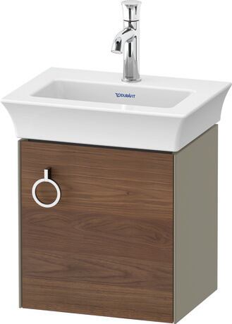 Vanity unit wall-mounted, WT4250R77H2 Front: American walnut Matt, Solid wood, Corpus: Stone grey High Gloss, Lacquer