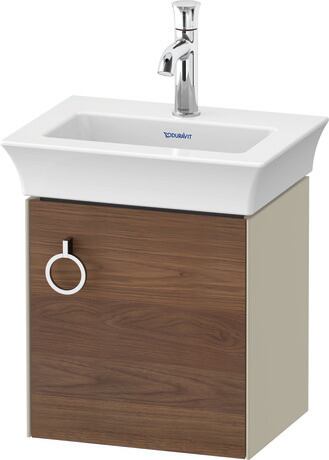 Vanity unit wall-mounted, WT4250R77H3 Front: American walnut Matt, Solid wood, Corpus: taupe High Gloss, Lacquer