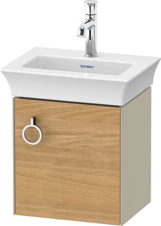 Vanity unit wall-mounted, WT4250RH5H3 Front: Natural oak Matt, Solid wood, Corpus: taupe High Gloss, Lacquer