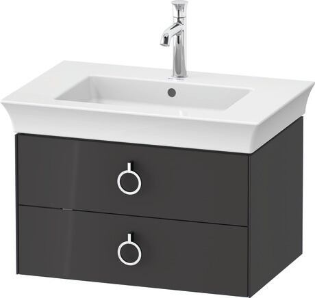 Vanity unit wall-mounted, WT43510H1H1 Graphite High Gloss, Lacquer